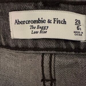 Abercrombie & Fitch Gray Baggy Low Rise Jeans